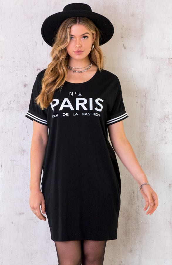 Oversized Tuniek Paris Zwart – shoparchief, foto 1