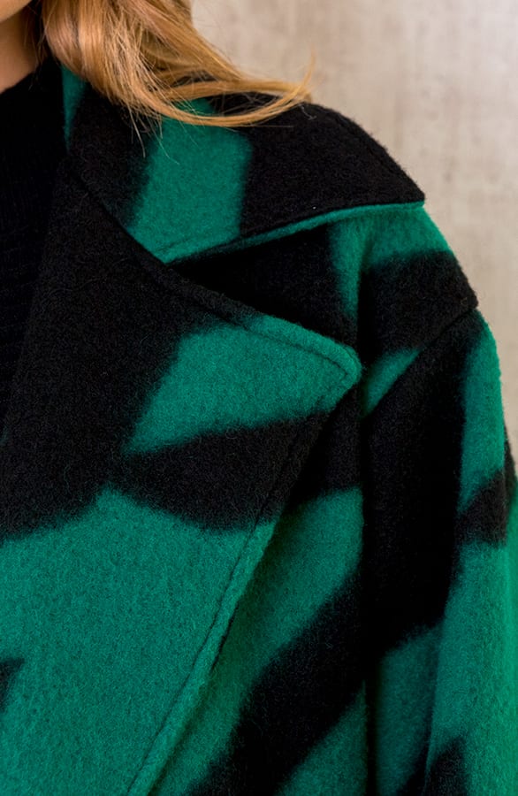 Oversized Woven Coat Smaragd – shoparchief, foto 5