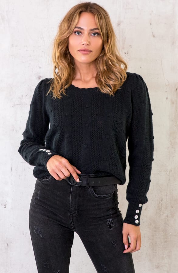 Pompon Trui Zwart – shoparchief, foto 1
