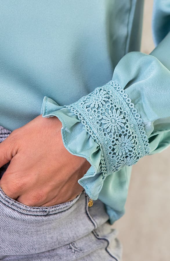 Silk Knopen Blouse Limited Oase – shoparchief, foto 4
