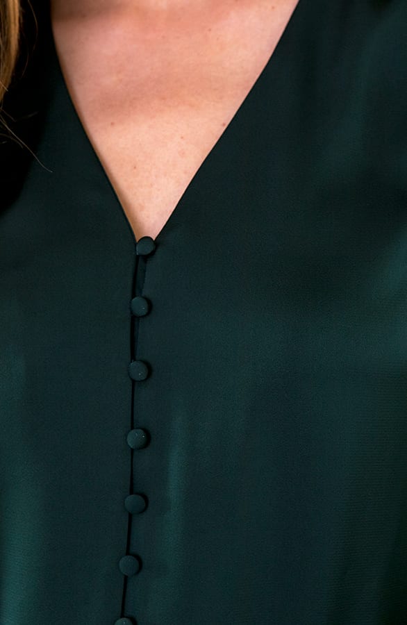 Silk Knopen Blouse Limited Smaragd – shoparchief, foto 5