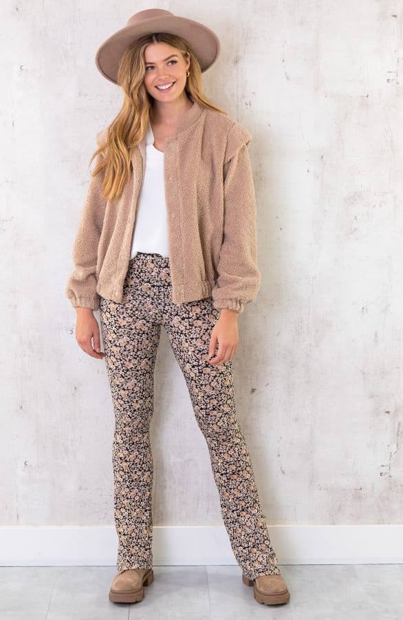 Teddy Bomber Jacket Camel – shoparchief, foto 4