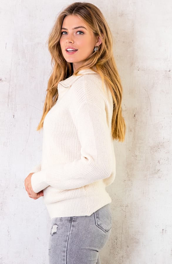 Zip Trui Ecru – shoparchief, foto 3