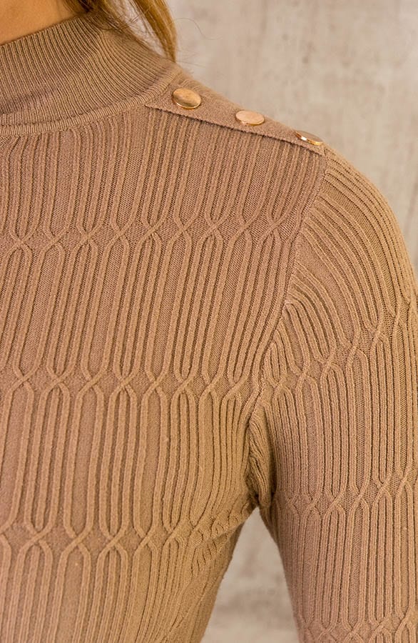 Aansluitende Patroon Jurk Camel – shoparchief, foto 5