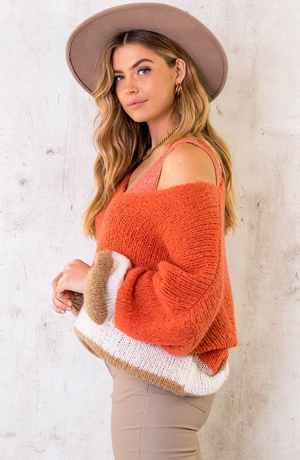 Banen Trui Met Lurex Koraal – shoparchief, foto 2