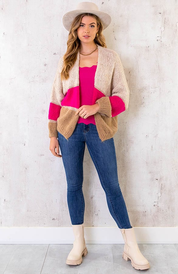 Banen Vest Met Lurex Fuchsia – shoparchief, foto 4