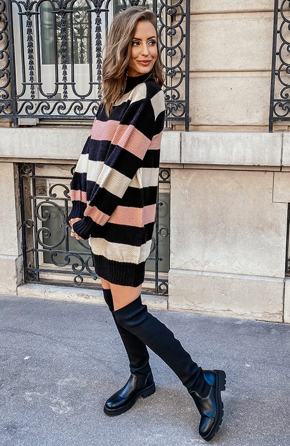 Chelsea Overknee Boots Black – shoparchief, foto 2