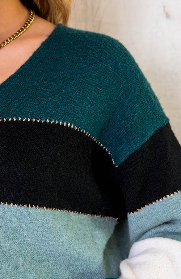 Gestreepte Dames Trui Blauw – shoparchief, foto 5