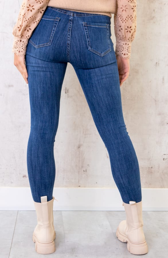 High Waist Skinny Jeans Blue – shoparchief, foto 3