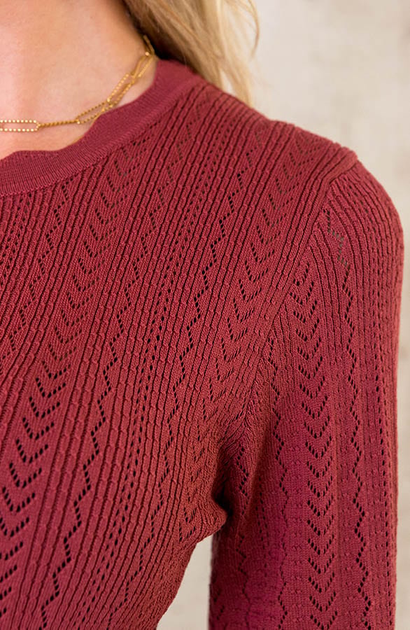 Kanten Patronen Top Dust Pink – shoparchief, foto 4