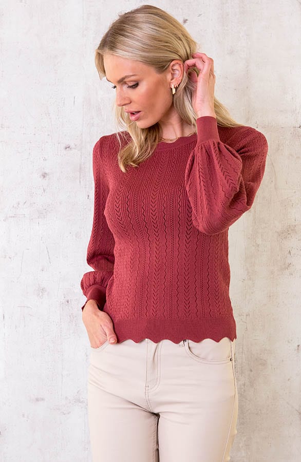 Kanten Patronen Top Dust Pink – shoparchief, foto 2