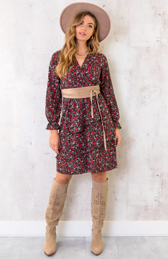 Laagjes Jurk Wild Flower Rood – shoparchief, foto 1