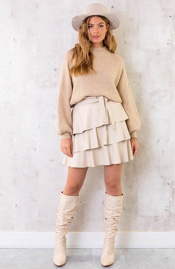 Knitted Sweater Beige Soft – shoparchief, foto 2