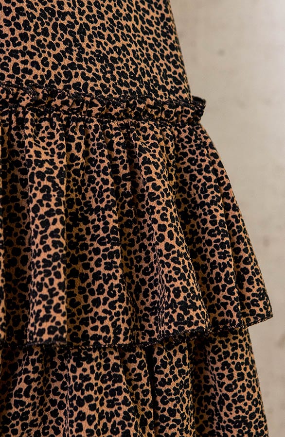 Limited Leopard Laagjes Rok Camel – shoparchief, foto 7