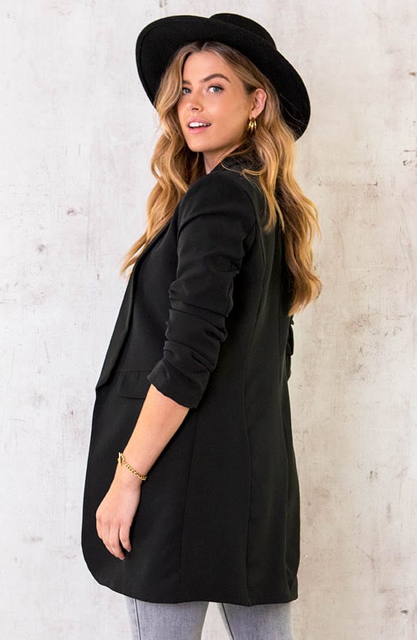 Long Blazer Limited Zwart – shoparchief, foto 2