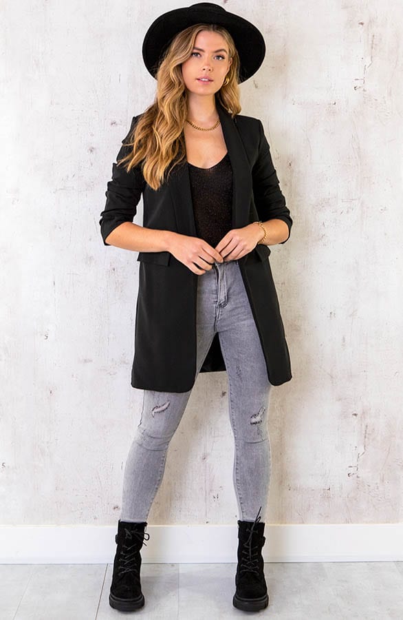 Long Blazer Limited Zwart – shoparchief, foto 5