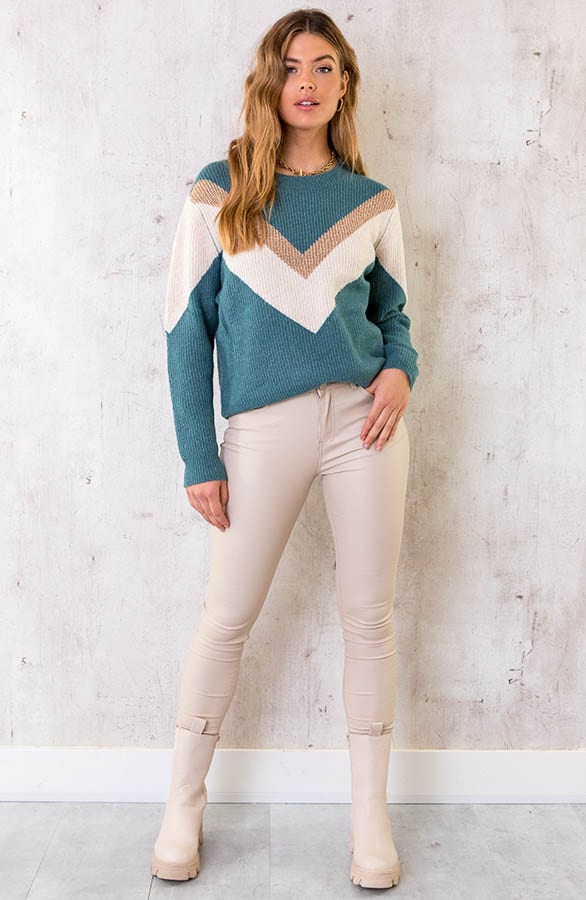 Lurex V-Patroon Trui Oase – shoparchief, foto 2