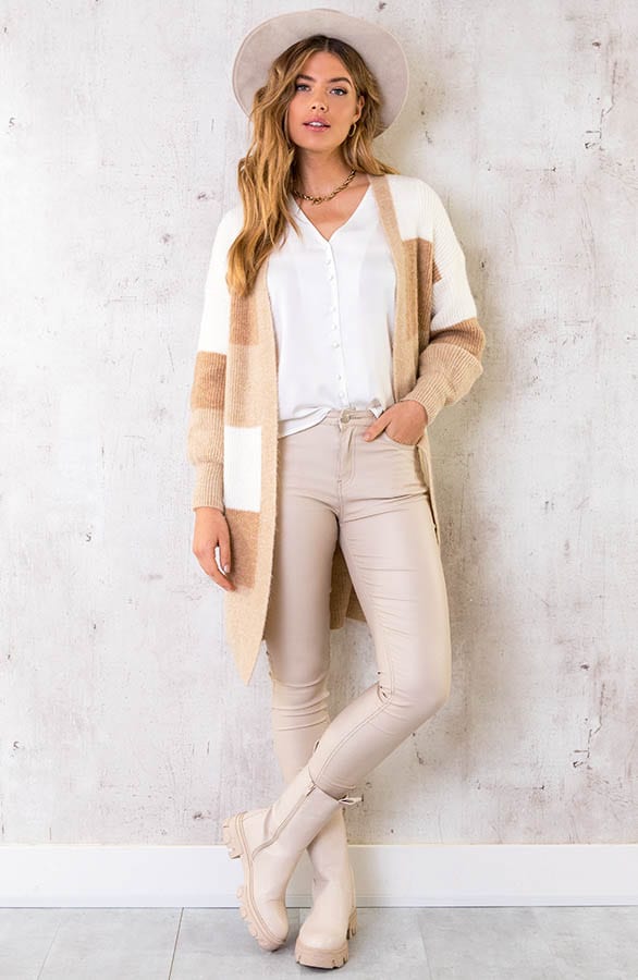 Midi Banen Vest Beige – shoparchief, foto 2