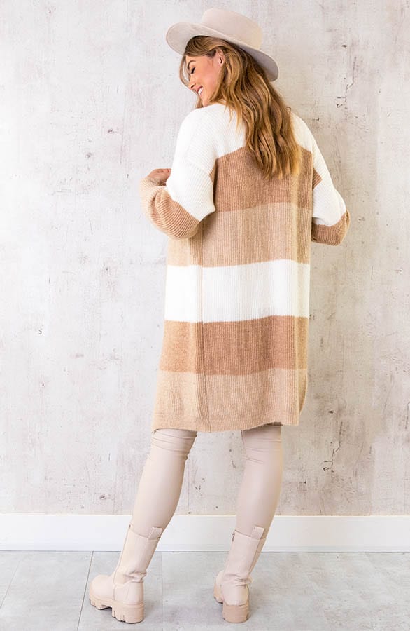 Midi Banen Vest Beige – shoparchief, foto 4