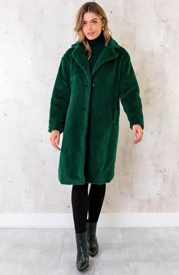 Midi Teddy Jacket Groen – shoparchief, foto 2