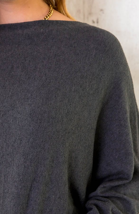Oversized Soft Trui Antraciet – shoparchief, foto 5