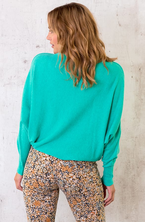 Oversized Soft Trui Bright Green – shoparchief, foto 4