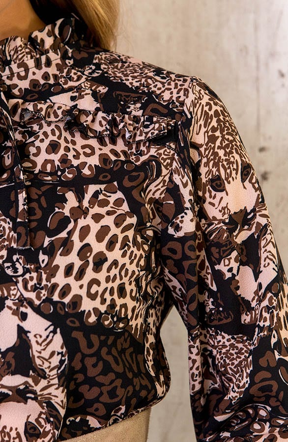 Panterprint Leopard Jurk Bruin – shoparchief, foto 4