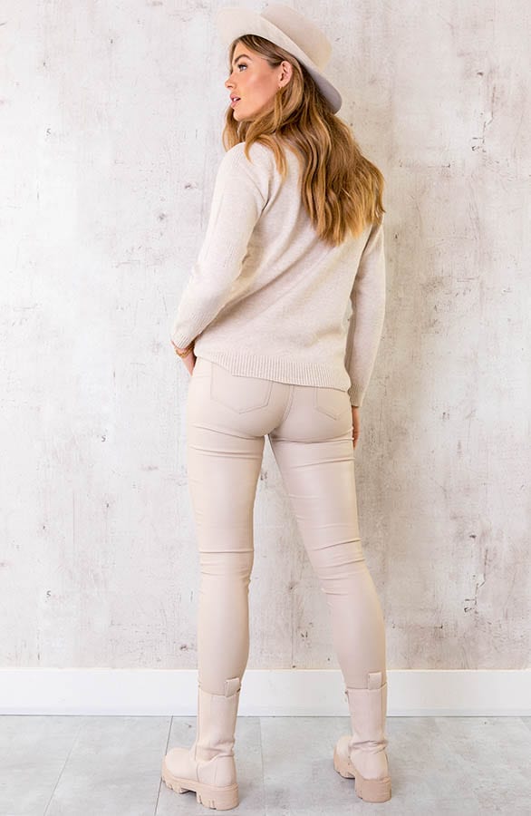 Sterren Trui Gebreid Beige – shoparchief, foto 5