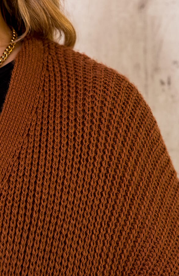 Strik Vest Gebreid Cognac – shoparchief, foto 5