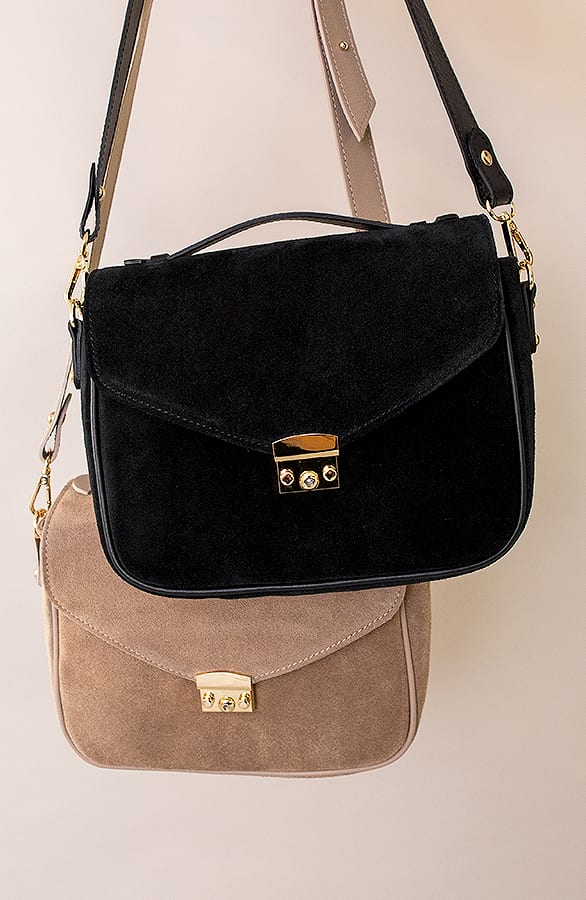 Suede Schoudertas Black – shoparchief, foto 6