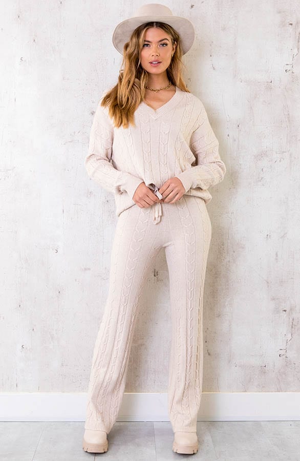 Comfy Patroon Trui Beige – shoparchief, foto 2