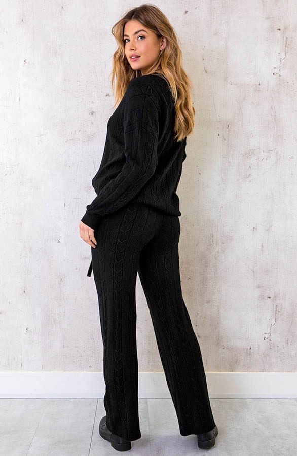 Comfy Patroon Trui Zwart – shoparchief, foto 4