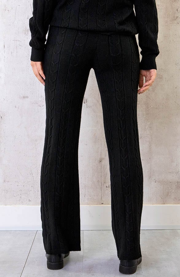 Comfy Patroon Broek Zwart – shoparchief, foto 3