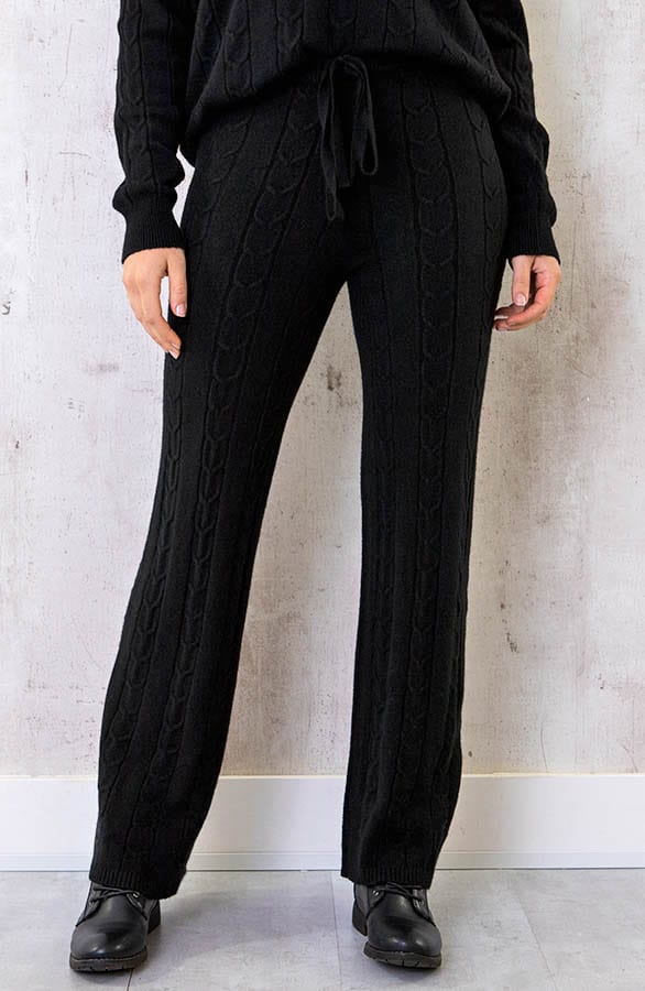 Comfy Patroon Broek Zwart – shoparchief, foto 1