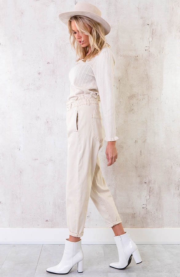 Mom Jeans Baggy Fit Hellbeige, Shoparchiv, Foto 5