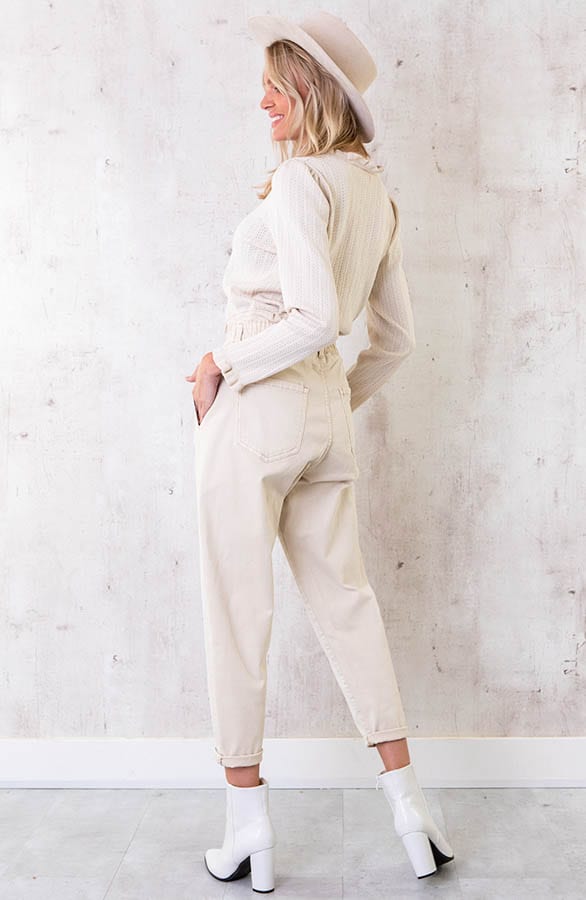 Mom Jeans Baggy Fit Hellbeige, Shoparchiv, Foto 6