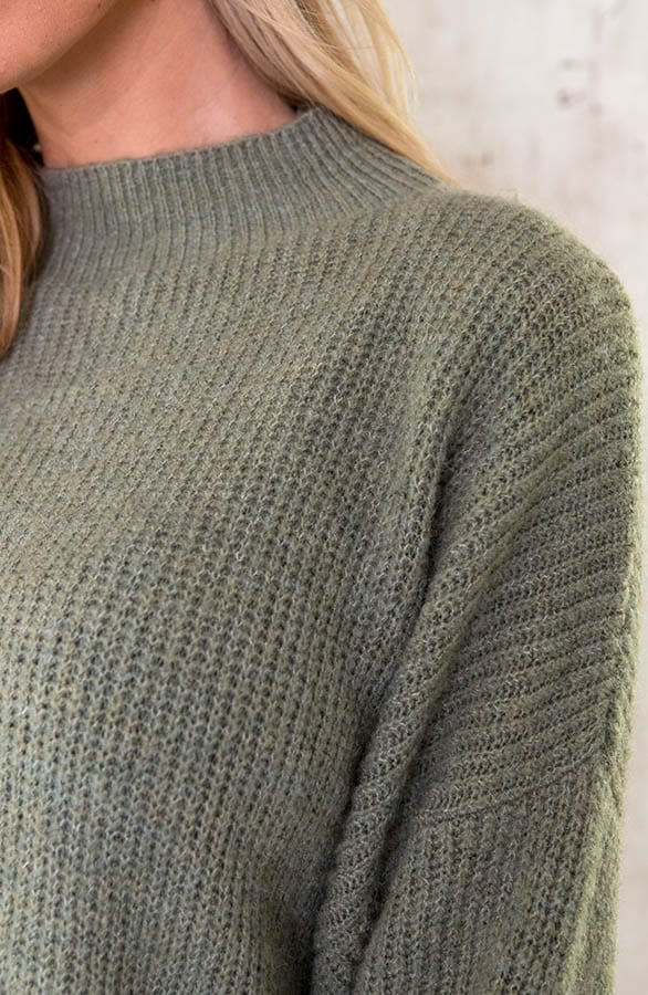 Knitted Sweater Dust Green – shoparchief, foto 5