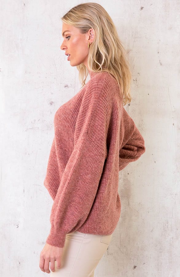 Knitted Sweater Oud Roze – shoparchief, foto 3