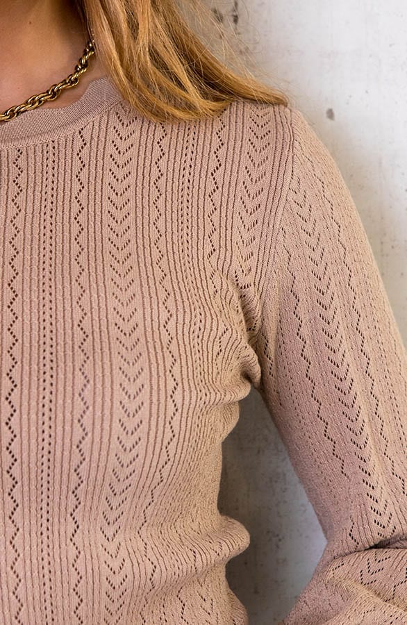 Kanten Patronen Top Taupe – shoparchief, foto 5
