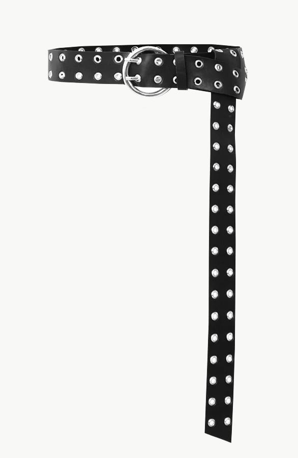 Leren Riem Lang Zwart – shoparchief, foto 1