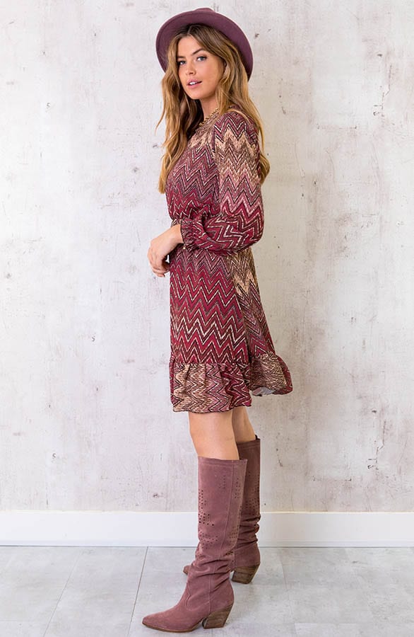 Limited Print Aztec Jurk Roze – shoparchief, foto 3