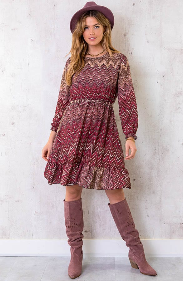Limited Print Aztec Jurk Roze – shoparchief, foto 1