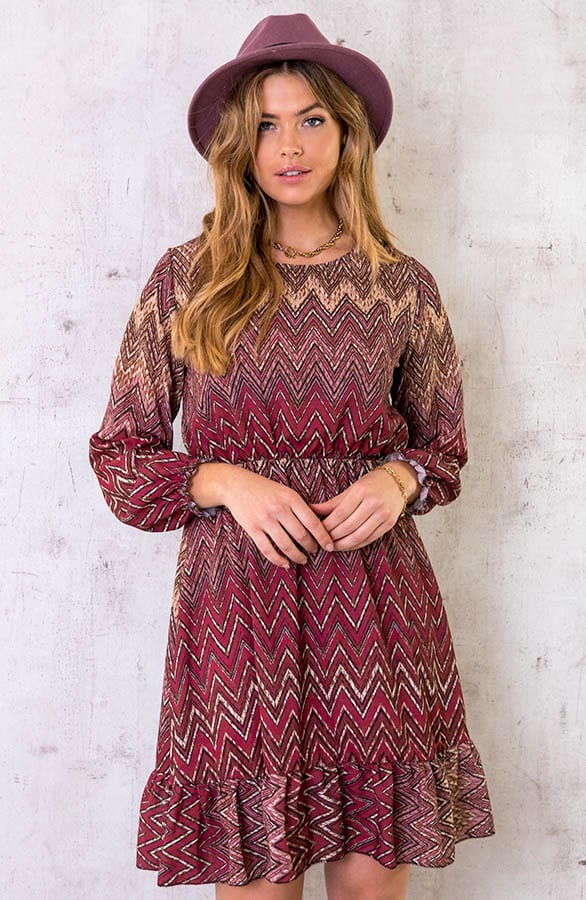 Limited Print Aztec Jurk Roze – shoparchief, foto 2