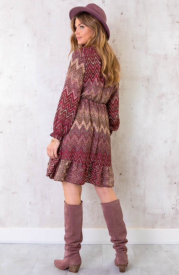 Limited Print Aztec Jurk Roze – shoparchief, foto 4