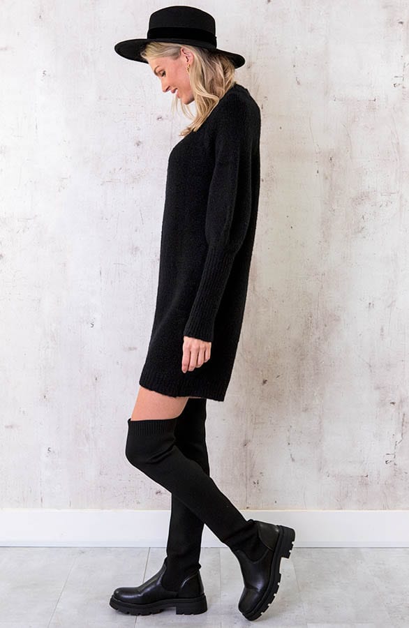 Lurex Sweater Lang Zwart – shoparchief, foto 3