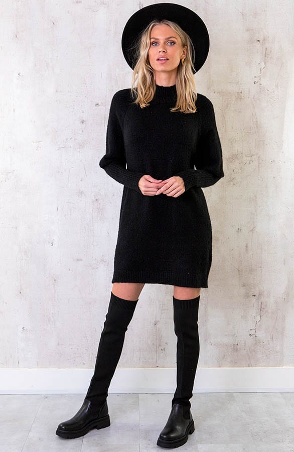 Lurex Sweater Lang Zwart – shoparchief, foto 1