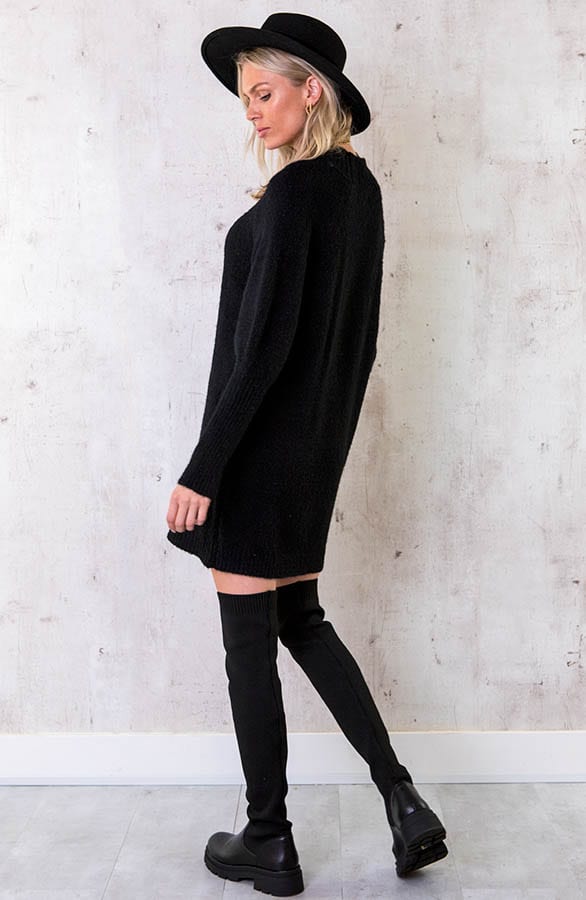 Lurex Sweater Lang Zwart – shoparchief, foto 4