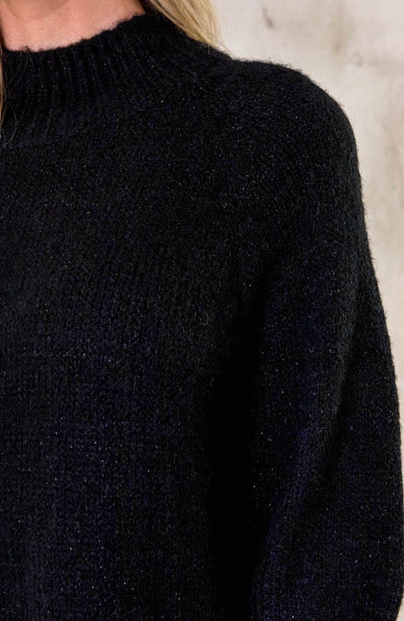 Lurex Sweater Lang Zwart – shoparchief, foto 5