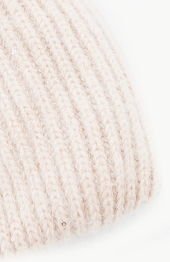 Luxury Knitted Beanie Beige – shoparchief, foto 2