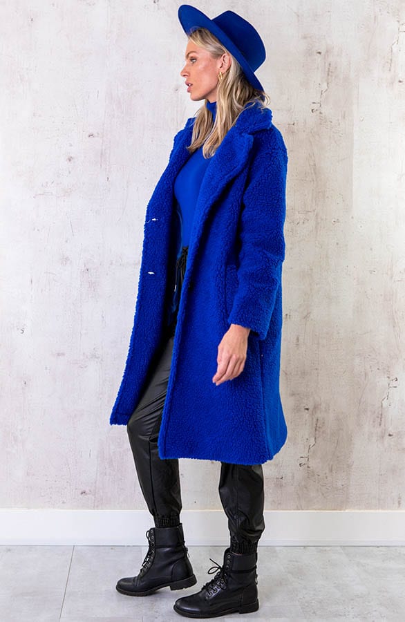Midi Teddy Jacket Kobalt, Shoparchiv, Foto 2